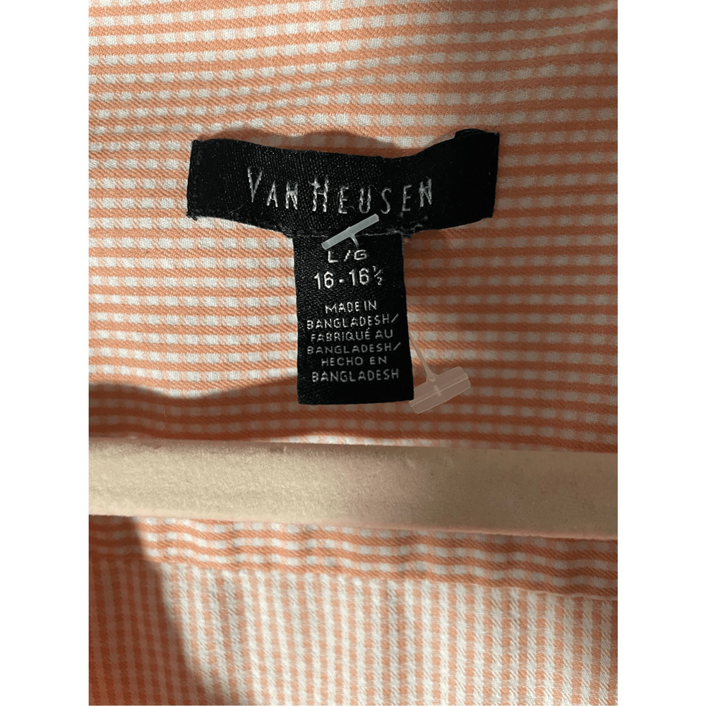 Van Heusen Men's Checkered Large Button Down Dress Shirt - Picture 3 of 5